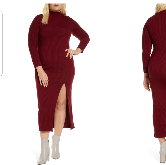 Eloquii Dresses & Skirts - Eloquii Mock Neck Ribbed Dress